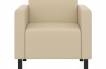 Кресло в экокоже Euroline 907 с алюминиевыми опорами в цвете RAL9011 (графитовый черный)